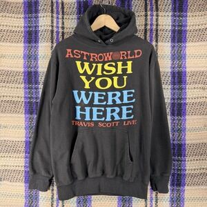 Astroworld Travis Scott NGT Hoodie Mens Medium Black Wish You Were Here Tour